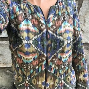 🧡💛Gorgeous Ikat Beaded Jacket💛🧡